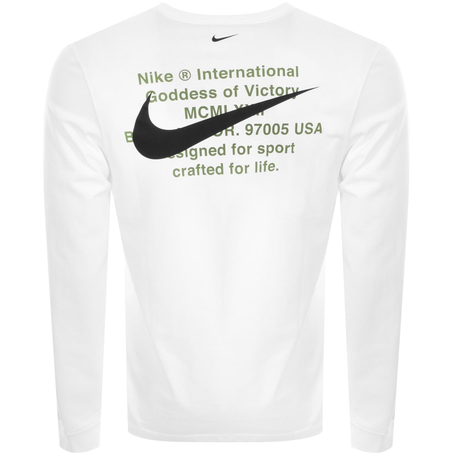 Alternative Image for ProductNike Heritage Long Sleeve Logo T Shirt White3